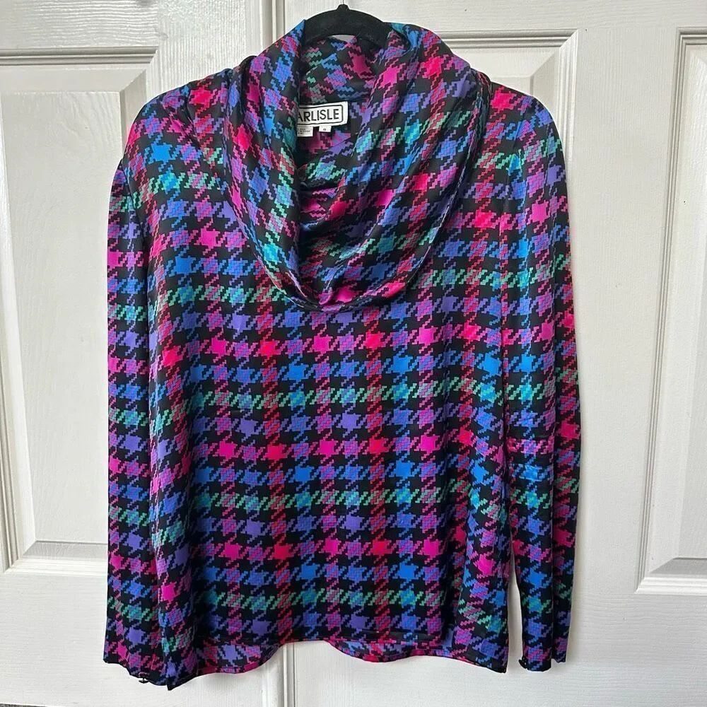 Carlisle vintage silk cowl neck blouse